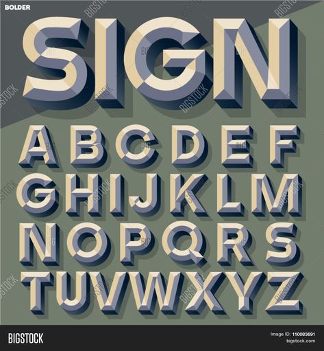 Bevel Lettering, Sign Lettering Alphabet, Vintage Sign Lettering Fonts, Retro Typography Alphabet, Sign Painting Lettering Fonts, Sign Painting Lettering Alphabet, Vector Alphabet Letters, Sign Lettering Fonts, Large Alphabet Stencils