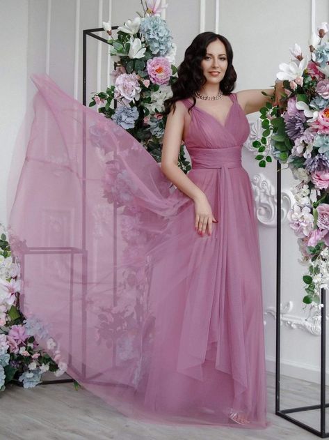 Floor Length Double V Neck Tulle Bridesmaid Dresses #tshirts #celebrities #DIY mother quotes, mother nature, mother baby Tulle Bridesmaid Dresses, Tulle Bridesmaid, Robes Glamour, Tulle Bridesmaid Dress, Ever Pretty, Bridesmaid Dresses Online, Casual Wedding Dress, Fairy Princesses, Casual Wedding