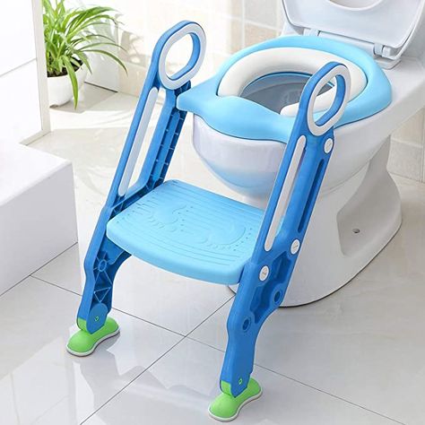 Fully adjustable foot rest and height can be used from age 1-7 Soft padding on seat Universal design fits all toilets Toddler Toilet Seat, Baby Toilet Seat, Toddler Toilet Training, Potty Training Toilet Seat, Toddler Toilet, Baby Toilet, Potty Training Toilet, Kids Toilet, Potty Training Seats