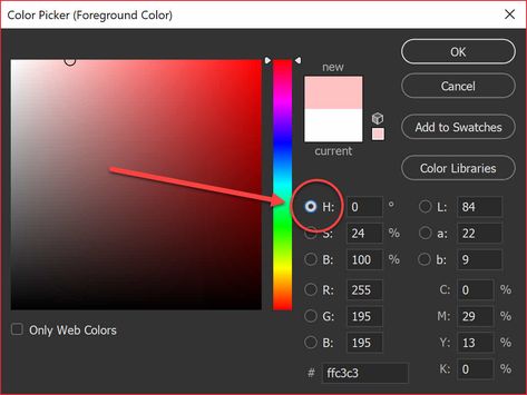 Photoshop Tip: My Photoshop Color Picker Looks Strange, How Do I Fix It? click on H (for Hue) to return to the default Colour Picker, Photoshop Shortcut, Photoshop For Beginners, Free Poster Printables, Web Colors, Color Picker, Design Fields, Photoshop Tools, Photoshop Tips