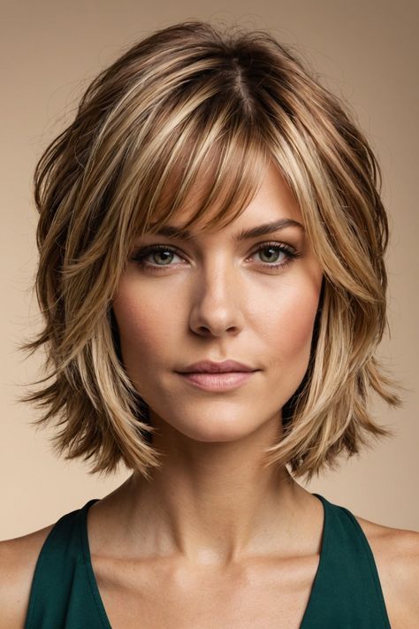 20 Medium Shag Hairstyles – Trend Is Style Short Hair Ideas With Layers, Shaggy Layered Haircuts Medium Fine Hair, Shoulder Length Haircut With Layers Bangs, Over 50 Haircuts For Women, Thinning Hair Cuts For Women Medium, Med Length Shag Haircuts, Trendy New Haircuts For Women, Medium Length Hair With Layers For 50, Low Maintenance Haircut With Bangs