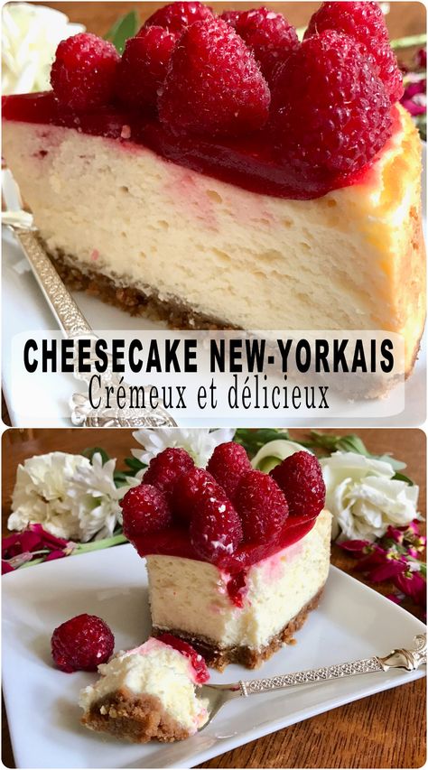 recette cheesecake new-yorkais avec coulis de fruits rouges Cheesecake Caramel, Dessert Lover, Pastry Recipes, Favorite Desserts, Pastry, Cheesecake, Dessert, Fruit