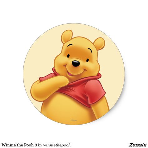 Winnie the Pooh 8 Classic Round Sticker  #Disney #DisneyPartySupplies #DisneyPartyPlanning #PartySupplies Winnie The Pooh Pictures, Winnie The Pooh Birthday, Winnie The Pooh Friends, Pooh Quotes, Disney Sticker, Disney Gift, Art Disney, Pooh Bear, Create Custom Stickers