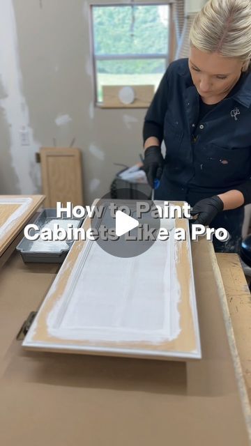 Ashley French | DIY on Instagram: "How to paint cabinets like a pro!💪🏼 Save this post! This is my go-to paint method for painting cabinets or furniture and it always works so well! I’ve painted lots of cabinets, furniture, vanities and more. What questions do you have? Leave them below 👇🏼 #paintingcabinets #cabinetpainting #kitchenrenovation #homerenovation #homeimprovement #paintingtutorial #diy" Prepping Kitchen Cabinets For Painting, How To Paint A Cabinet, Best Paint Brush For Cabinets, Easiest Way To Paint Cabinets, Paint Cabinets Kitchen Diy, Diy Paint Cabinets Kitchen, How To Repaint Cabinets, Cabinet Painting Tips, How To Paint Kitchen Cabinets Like A Pro