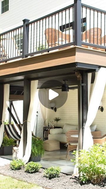 Under The Deck Ideas, Upper Deck Decorating Ideas, Back Porch Deck Ideas, Trek Deck Ideas, Trex Deck Ideas, Under Deck Patio Ideas, Back Deck Ideas, Covered Deck Ideas, Back Deck Designs