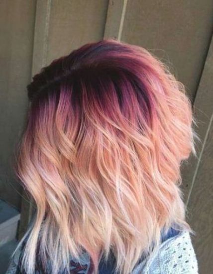 54 Trendy hair color dark roots girls #hair Light Purple Hair With Dark Roots, Colored Roots With Blonde Hair, Pink And Purple Color Melt Hair, Vivid Roots Blonde Hair, Peach Shadow Root, Colored Hair With Natural Roots, Colorful Hair With Dark Roots, Dark Root Pink Hair, Burgundy Shadow Root With Blonde Hair