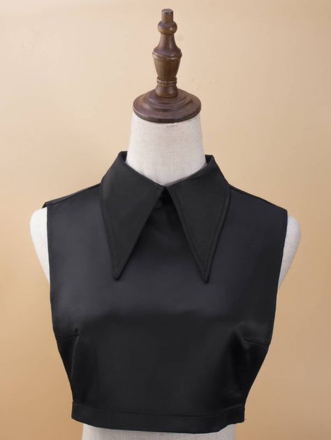 Collar Of Dress, Dickey Collar Outfit Ideas, Dickey Collar Outfit, Dickey Collar, Collar Outfits, Plain Fashion, Half Shirt, Kostum Cosplay, Art Outfit