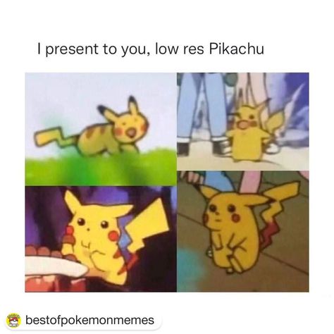 #Repost @bestofpokemonmemes with @get.repost ・・・ Low quality pika 💛 Pokemon Comics Funny, Pokemon Memes Funny, Silly Pokemon, Childhood Memories Aesthetic, Pokemon Journeys, Pokemon W, Pokemon Game, Pokemon People, 2013 Swag Era