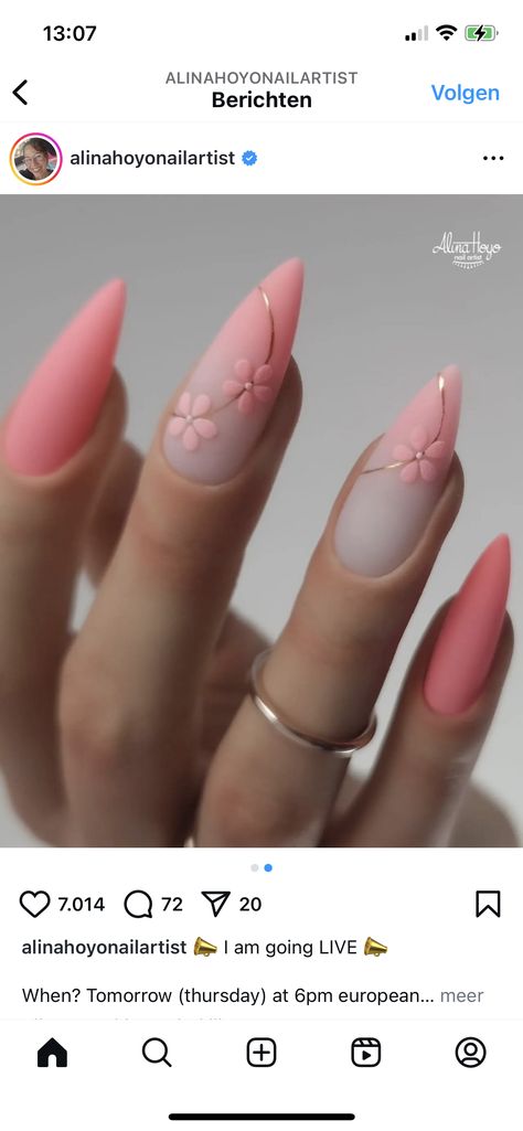 Almond Peach Nails, Peach Nails, Almond, Nails