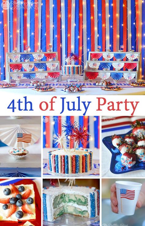 July 4th Party Ideas, Fourth Of July Party Ideas, Patriotic Recipes, 4th Of July Party Ideas, 4th July Food, Turtle Brownies, Disney Desserts, Fourth Of July Party, Spring Recipe