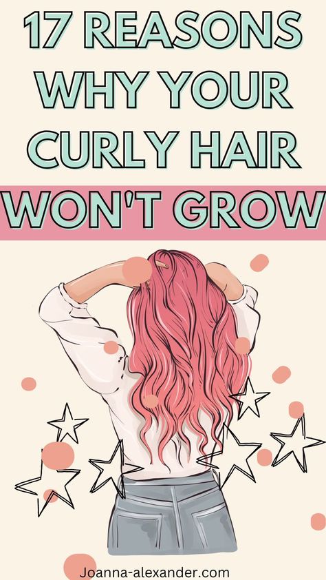 17 REASONS WHY YOUR CURLY HAIR WON'T GROW. Find information about hair gowth. Hair hacks for curly hair and how to grow faster. Tips on how you can grow your hair fast. Find long hair growth tips. Do you want thick curly hair? how to grow long curly hair faster. How To Make My Curly Hair Grow, Why Won’t My Hair Grow, How To Grow Long Curly Hair Fast, Curly Hair Growing Tips, Grow Curly Hair Faster Natural Curls, How To Grow Out Curly Hair Fast, Growing Curly Hair Faster, Curly Hair Growth Tips How To Grow, How To Grow Out Curly Hair