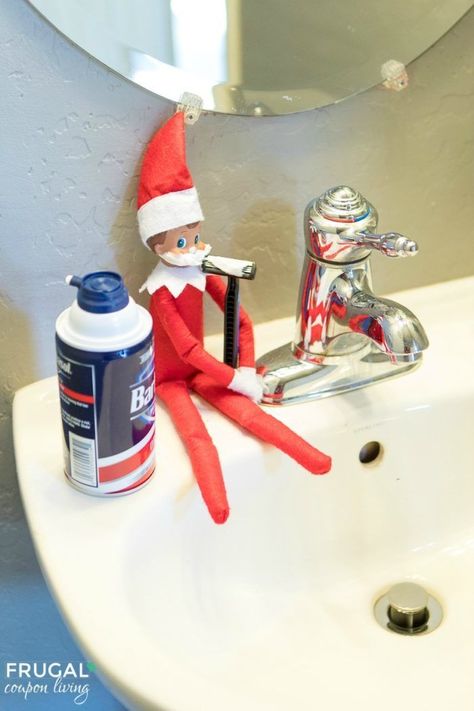 Elf on the Shelf Ideas | Shaving Elf | Plenty of FREE Elf Printables! #FrugalCouponLiving #ElfontheShelf #ElfontheShelfIdeas #ElfIdeas #funnyelfideas #funnyelfontheshelf #elfprintables #freeelfprintables #printables #freeprintables #shavingelf #shavingelfontheshelf Free Elf Printables, Elf Printables, Christmas Freebie, Cream Face, Christmas Calendar, Elf On The Shelf Ideas, Shelf Ideas, Shaving Cream, Christmas Activities