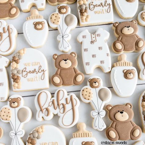 We Can Bearly Wait Themed Baby Shower Ideas – Cuddle Palette Brown Bear Gender Reveal, We Can Bearly Wait Treat Table, We Can't Bearly Wait Decoration, Can’t Bearly Wait Baby Shower Decorations, We Can Bearly Wait Shower Theme, Teddy Bear Baby Shower Theme Desserts, Brown Bear Baby Shower Ideas, Can Bearly Wait Baby Shower Ideas Boy, Baby Shower Themes Teddy Bear