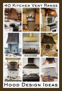 Oven Overhead Range Hoods, Oven Ranges And Hoods, Hood Over Range Ideas, Industrial Range Hood Ideas, Vent A Hood Ideas, Custom Range Hood Ideas, Metal Range Hood Ideas, Hood Vents Kitchen Diy, Wooden Range Hood Ideas