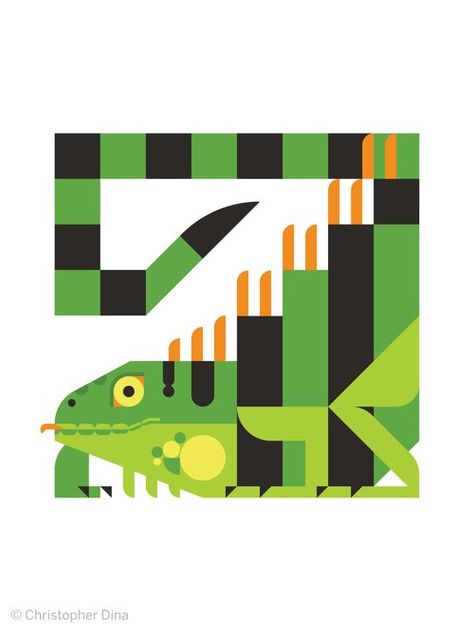 Iguana Lizard Modern Art Print Poster by Christopher Dina #iguana #lizard #reptile #iguanaprint #lizardprint #iguanaposter #lizardposter #kidsanimalprint #kidsanimalposter #designforkids #reptileprint #reptileposter #iguanaart #lizardart #reptileart Iguana Illustration, Iguana Drawing, Reptile Illustration, Lizard Illustration, Reptile Art, Lizard Art, Minimalist Illustration, Modern Art Print, Geometric Animals