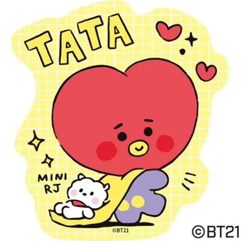 Tata Bt21, Bow Wallpaper, Baby Themes, Demon King Anime, Die Cut Sticker, Bts Chibi, Line Friends, Mini Canvas Art, Mini Canvas