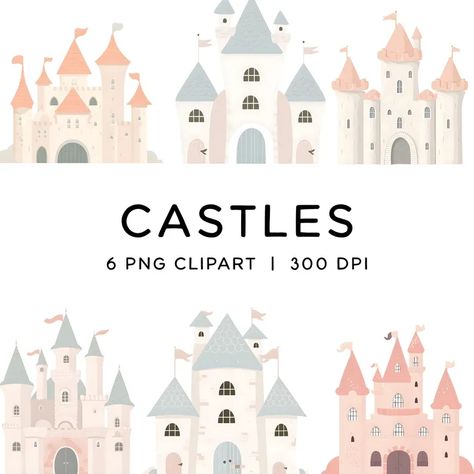 Pastel Png, Castle Png, Castle Vector, Princess Clipart, Princess Tea Party, Princess Castle, Fairy Princess, Fairy Princesses, Pretty Prints