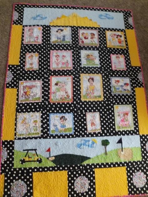 "Tee Time" golf quilt | Craftsy Golf Quilt, Family Quilt, Quilted Projects, Golf Theme, Quilts Ideas, Panel Quilts, Project Inspiration, Queen Quilt, Quilt Ideas