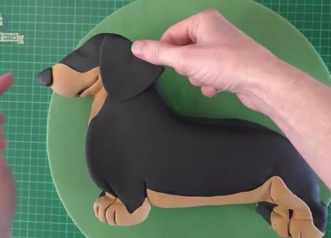 Sausage Dog Birthday Cake, Dachshund Cake Ideas, Wiener Dog Cake, Dachshund Birthday Cake, Sausage Dog Cake, Dachshund Cake, Childrens Party Food, Zoes Fancy Cakes, Birthday Cake Tutorial