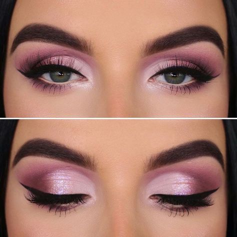 Rosa Make-up, Mini Products, Glam Eye Makeup, Elegantes Makeup, Flot Makeup, Dramatic Eye Makeup, Smokey Eye For Brown Eyes, Mini Tutorial, Valentines Day Makeup