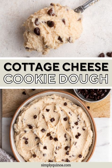 Cottage Cheese Cookie Dough is a protein-packed snack that tastes like a treat! It’s super quick, incredibly easy, and you can customize it with all your favorite add-ins. Cottage Cheese Cookie Dough provides a healthy alternative to traditional cookie dough and can also be customized to fit your dietary needs and flavor preferences. And it really does taste like cookie dough! Cottage Cheese Cookie Dough, Cookie Dough Recipe, Edible Cookie Dough, Dough Recipe, Cottage Cheese, Cookie Dough, Chocolate Chip, My Life, Dough