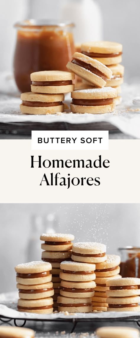 Starburst Cookies, Alfajores Recipe Argentina, Easy Alfajores Recipe, Copycat Dessert Recipes, Alfajores Recipe, Latin Desserts, Broma Bakery, Dinner Party Dishes, Sweet Milk