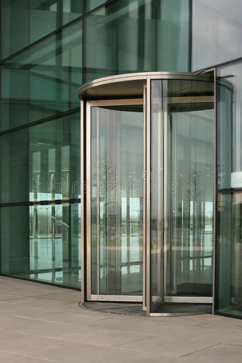 Revolving glass door. On a modern corporate building , #spon, #door, #glass, #Revolving, #building, #corporate #ad Entrance Courtyard, Glass Entrance, Glass Entrance Doors, Corporate Building, Revolving Door, Lobby Lounge, Big Building, Hotel Entrance, Arched Doors