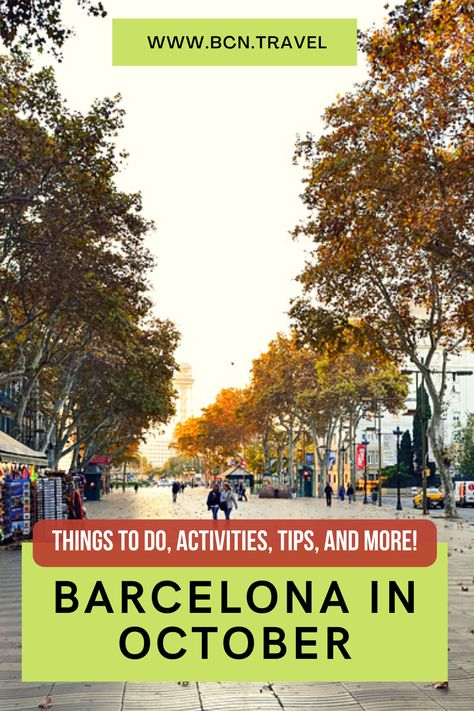 What To Wear In Barcelona In October, Barcelona In October, Spain In October, Paris In October, Spain Holiday, Barcelona Travel Guide, Vacation Europe, Travel International, Barcelona Spain Travel