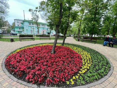 Roundabout Design Landscape, Circular Landscape Design, Annual Flower Beds Design, Streetscape Design, Annual Garden, Japan Garden, Modern Landscape Design, Landscape Design Plans, Landscape Plan