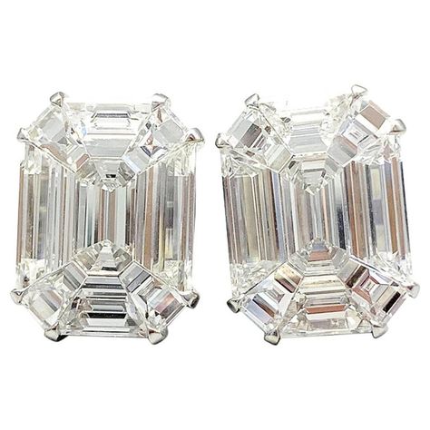 Emerald Earrings Studs, Emerald Cut Diamond, Drop Dead, White Gold Earrings, White Gold Jewelry, Pompeii, Emerald Cut Diamonds, Fine Jewellery Earrings, Gold Jewelry Fashion