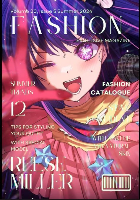 Anime Vogue Cover, Anime Manga Cover, Anime Vogue, Anime Poster Design, Anime Magazine Cover, Cover Of Vogue, Anime Wall Prints !!, Japanese Poster Design, Anime Printables