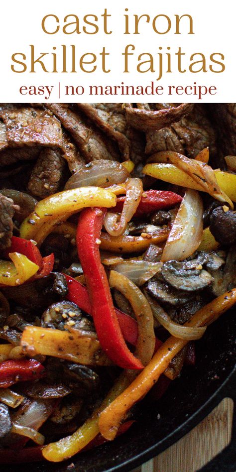 Steak And Shrimp Fajitas Skillet, Fajitas Cast Iron Skillet, Beef Fajitas Skillet, Steak Fajitas Skillet, Skillet Fajitas, Iron Skillet Steak, Fajita Skillet, Cast Iron Skillet Steak, Fajita Ingredients