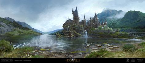 ArtStation - Hogwarts Valley Vanessa Palmer, Galleria D'arte, Hogwarts Legacy, Hogwarts Castle, Harry Potter Wallpaper, Wizarding World Of Harry Potter, Environment Design, Environment Concept Art, Character Designs