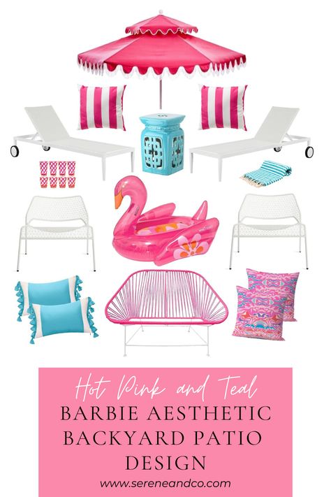 #HomeOutdoor #OutdoorDesign #OutdoorPatio #PatioDecoratingIdeas #PatioIdeas #PatioDesign
#backyardpatiodesigns #pooldeckdecoratingideas
#stocktankpool #Backyardpatiodesigns #pooldecor #barbieaesthetic #barbiecoreaesthetic #barbiecore #barbiemovie #mailbubarbie #barbiedreamhouse #barbiestyle #barbiepoolparty Barbie Patio Ideas, Pink Pool Decor, Pink Pool Aesthetic, Girly Backyard, Backyard Patio And Pool, Pink Outdoor Furniture, Barbiecore Decor, Barbie Patio, Colourful Backyard