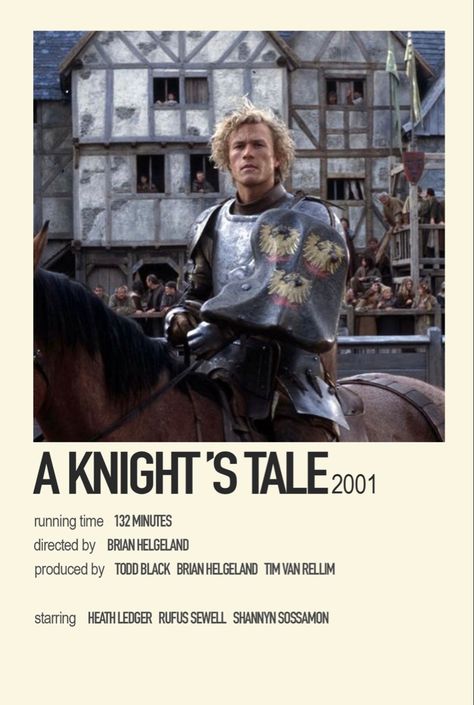 A Knights Tale Poster, A Knights Tale Aesthetic, A Knights Tale, Knights Tale, Night Knight, Amazing Movies, A Knight's Tale, Iconic Movie Posters, Movie To Watch List