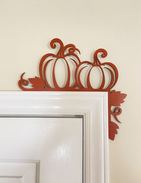 Holiday Decor Thanksgiving, Primitive Pumpkin, Unique Decorations, Pumpkin Door, Corner Decor, Maple Plywood, Fall Door, Halloween Door, Ornament Frame