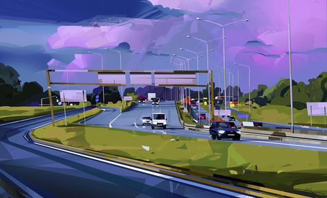 Michal Sawtyruk / peopleofdesign Michal Sawtyruk, Street Sketch, Color Script, Instagram Prints, Low Poly Art, Color Studies, Animation Design, Visual Development, Environment Design