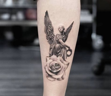 Goddess Of Victory Tattoo, Nike Goddess Tattoo, Goddess Of Victory Nike, Greek Goddess Tattoo, Victory Tattoo, Nike Tattoo, Nike Goddess, Nike Goddess Of Victory, Tiger Tattoo Sleeve