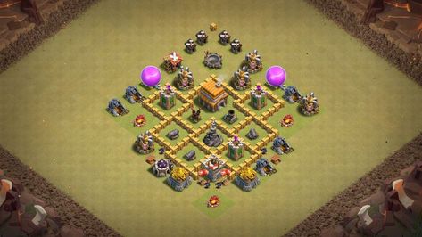 Clash of clans Best Town Hall 5 bases layout links Clan Castle, Trophy Base, Three Star, Clash Of Clans, Town Hall, Defense, Castle, Layout, Wall