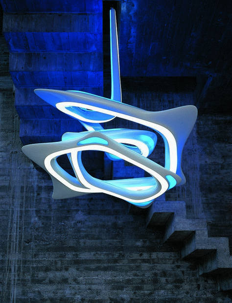 Vortex Chandelier / Zaha Hadid Architects - eVolo | Architecture Magazine زها حديد, Futuristic Lighting, Le Corbusier Architecture, Zaha Hadid Design, Futuristic Furniture, Top Architects, Futuristic Interior, Architecture Magazines, Zaha Hadid Architects