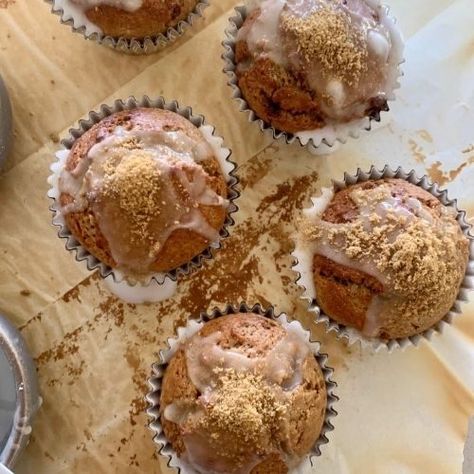 Sourdough Gingerbread, The Pantry Mama, Pantry Mama, Sourdough Breakfast, Christmas Muffins, Sourdough Muffins, Gingerbread Muffins, Sourdough Cinnamon Rolls, Vanilla Cream Cheese Frosting