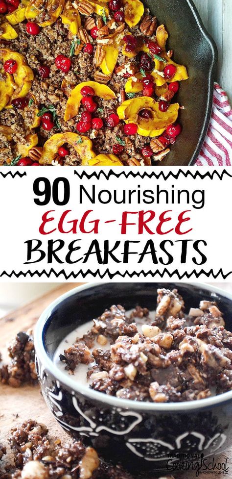 Gluten Free Egg Free Breakfast Ideas, Eggless Breakfast Bake, Healthy Breakfast Egg Free, Allergy Free Breakfast Recipes, Eggless Gluten Free Breakfast Ideas, Egg Free Healthy Breakfast, Egg And Milk Free Breakfast, Gluten Free Egg Free Breakfast Casserole, Breakfast That Isnt Eggs