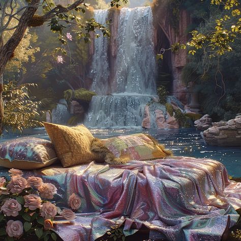 Which bed would you sleep in? 😴✨ . . . . #aiart #digitalart #aiartcommunity #aiartwork #aiartist #bed #whatwouldyouchoose Fairytale Furniture, Fantasy Bed, Fantasy Love, Outdoor Bedroom, Venue Ideas, Outdoor Bed, Wedding Venue, Fairy Tales, Wedding Venues