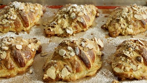 Almond Croissant #almondcroissant #croissant #croissantauxamandes Almond Croissant Recipe, Bruno Albouze, Orange Zest Cake, Almond Croissants, Butter Croissant, Croissant Recipe, Almond Croissant, Online Academy, Almond Paste