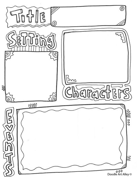 Book Report Printables - Classroom Doodles Book Report For Kindergarten, Book Report Graphic Organizer, First Grade Book Report, Free Book Report Template, Book Report Printable, Classroom Doodles, Story Elements Graphic Organizer, Graphic Organizer Template, Complete The Story