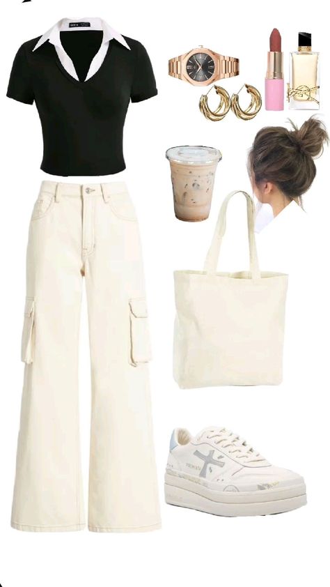 Cream Cargo Pants Outfit, Beige Cargo Pants Outfit, Cute Sneaker Outfits, Elegant Perfume, Beige Cargo Pants, Cream Cargo Pants, Beige Cargo, Cargo Pants Outfit Women, Capsule Wardrobe Women