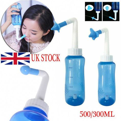 Find many great new & used options and get the best deals for 500/300ML Nasal Flush Kit Neti Pot Sinus Rinse Nose Wash Bottle Irrigator Saline at the best online prices at eBay! Free delivery for many products! Sinus Rinse, Nasal Wash, Sinus Allergies, Neti Pot, Nose Cleaner, Allergic Rhinitis, Nasal Cavity, Clean Bottle, Allergy Relief