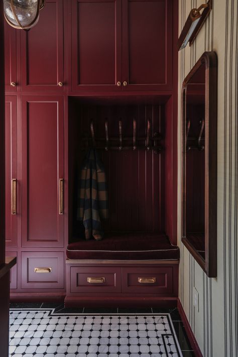 Before & After: A Laundry Room Into A Mudroom - Chris Loves Julia Laundry/mudroom Ideas, Limewash Walls, Laundry Room/mudroom, Mudroom Cabinets, Sherwin Williams White, Mud Room Entry, Chris Loves Julia, Arched Doors, Tudor House