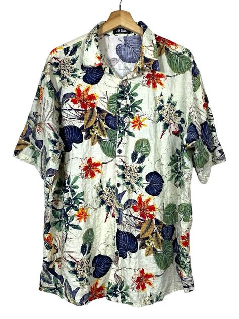 New! Jogal Hawaiian Button Up Tropical Shirt Men 2XL  Aloha Floral Short Sleeve was just added to eBay. Check it out! #eBay #eBaySeller Tropical Shirt, 80s Outfit, Tropical Shirts, Hawaiian Flowers, Floral Short, Hawaiian Shirts, Shirt Men, Hawaiian Shirt, Check It Out