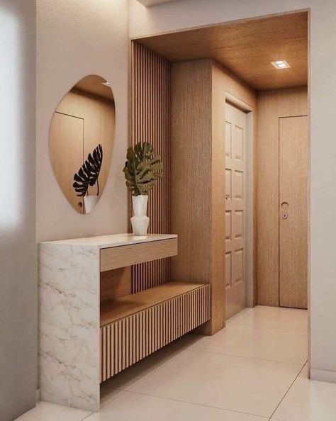 Foyer Area Design Entrance, Flat Entrance Lobby Design, Flat Entrance Design, Entrance Lobby Design, Entrance Idea, Sitting Area Design, Entrance Foyer Design, Main Entrance Door Design, Lobby Interior Design